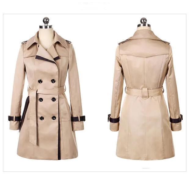 Ladies Autumn Winter Long Trench Coat for Women - alternate view