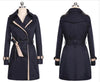 Ladies Autumn Winter Long Trench Coat for Women