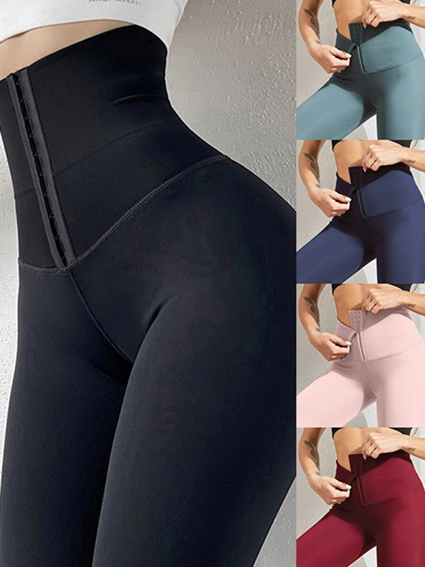Seamless High-Waist Yoga Leggings – Push Up Compression Fit