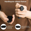 Ergonomic grip strengthener with quick-release handle and suction cups for maximum grip and comfort during exercises.