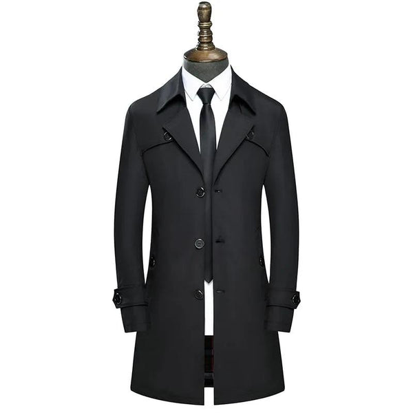 Stylish Slim Fit Trench Coat for Men - alternate view