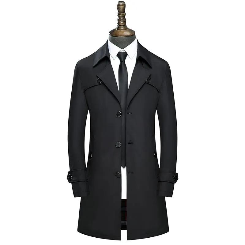 Stylish Slim Fit Trench Coat for Men - alternate view