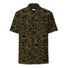 Sea of Gold Riches Hawaiian Button Shirt: Dive into Opulent Ocean Elegance!