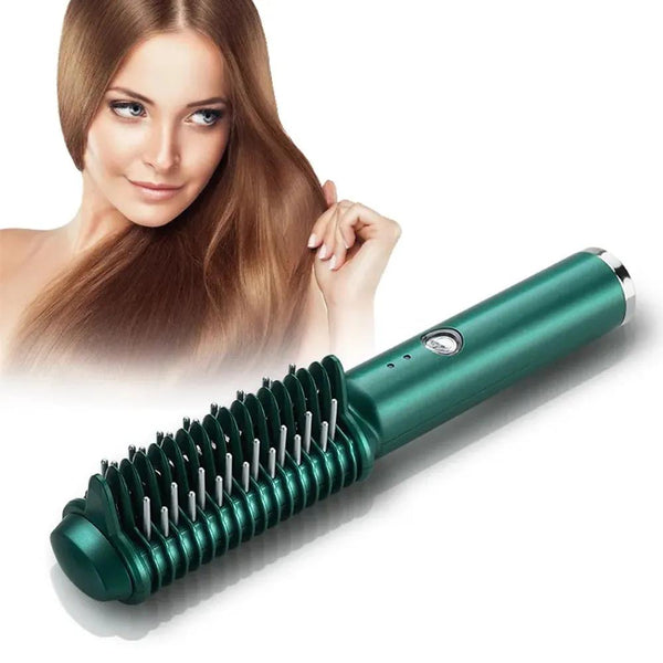 Dual-Purpose Electric Hair Comb for Curling & Straightening - alternate view