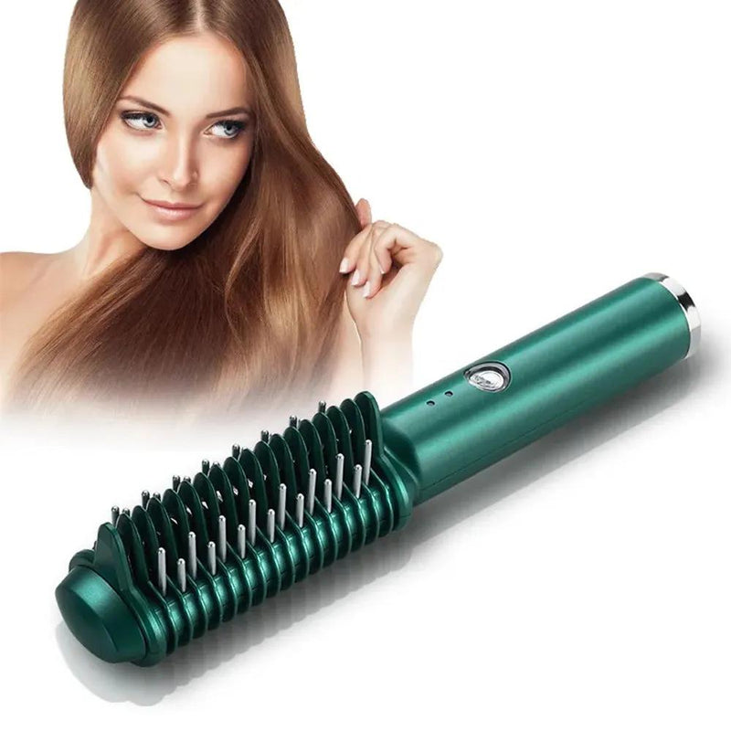 Dual-Purpose Electric Hair Comb for Curling & Straightening - alternate view