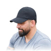Men's black EMF radiation protection baseball cap featuring a comfortable fit and stylish design.