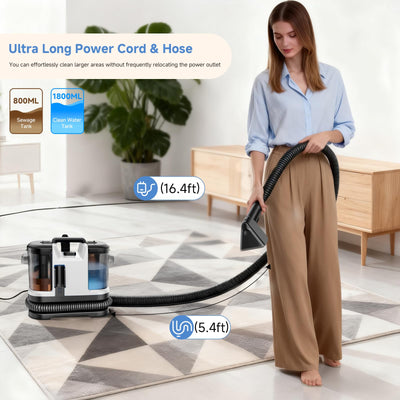Fabric & Upholstery Cleaner Machine – Spray Suction Vacuum for Sofa, Carpet & Curtains