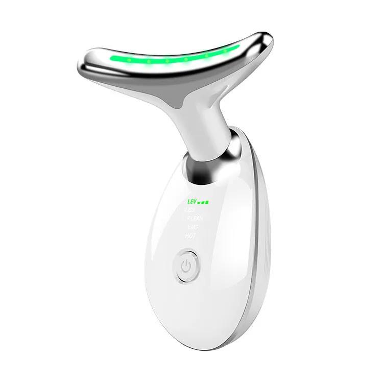 Beauty Facial Massager, 7 Color Wavy Acne Beauty Microcurrent Facial Device Skin Firming for Face Neck Beauty Device, - alternate view