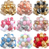 30pcs Gold and Rose Gold Agate Latex Balloon Set, featuring a mix of metallic and patterned balloons for festive occasions.