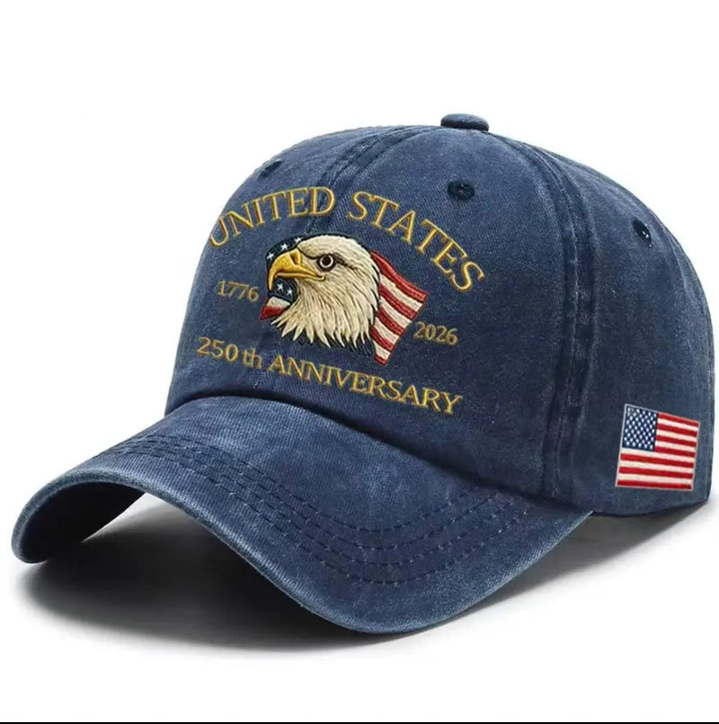 USA 250th Anniversary Eagle Embroidery Baseball Cap - alternate view